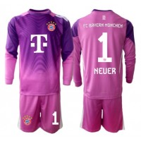 Camiseta Bayern Munich Manuel Neuer #1 Portero Tercera Equipación para niños 2025-26 manga larga (+ pantalones cortos)